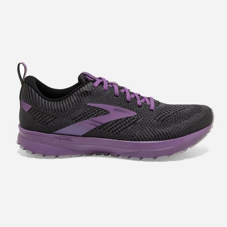 Brooks Revel 5 Performance - Zapatillas Running Asfalto Mujer - Negras / Gris / Moradas (TS9574216)